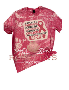 Breast Cancer Awareness Bleached Short Sleeve T-Shirt