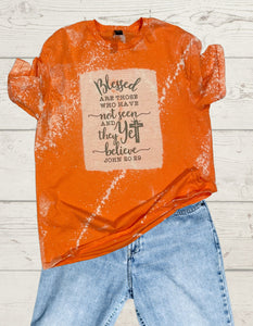 Blessed | John 20:29 | Bleached Short Sleeve T-Shirt