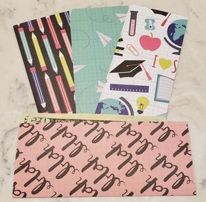 Laminated cash envelopes | set of 4| Back to School Blah | Dave Ramsey inspired
