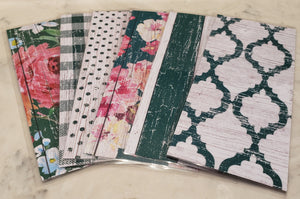Laminated cash envelopes | set of 6| Barnwood Pretty 2 Green | Dave Ramsey inspired