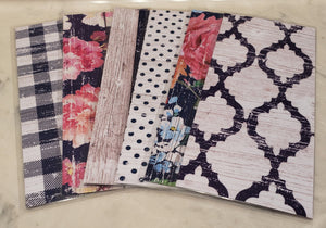 Laminated cash envelopes | set of 6| Barnwood Pretty 2 Navy | Dave Ramsey inspired