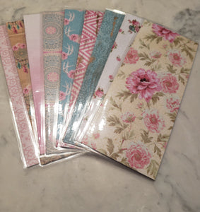 Laminated cash envelopes | set of 10 | Boho Vibes Pink | Dave Ramsey inspired