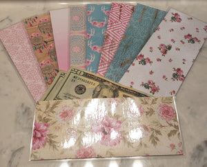Laminated cash envelopes | set of 10 | Boho Vibes Pink | Dave Ramsey inspired
