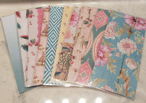 Laminated cash envelopes | set of 10 | Boho Vibes Teal | Dave Ramsey inspired