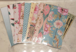 Laminated cash envelopes | set of 10 | Boho Vibes Teal | Dave Ramsey inspired