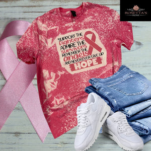 Breast Cancer Awareness Bleached Short Sleeve T-Shirt
