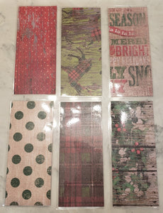 Laminated cash envelopes | set of 8| Pine St. Square Christmas Mistletoe  | Dave Ramsey inspired