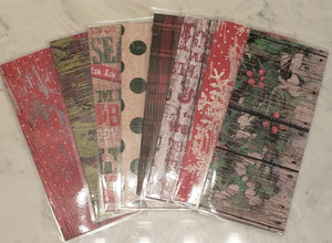 Laminated cash envelopes | set of 8| Pine St. Square Christmas Mistletoe  | Dave Ramsey inspired