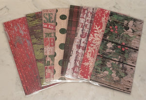 Laminated cash envelopes | set of 8| Pine St. Square Christmas Mistletoe  | Dave Ramsey inspired