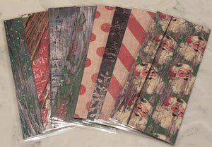 Laminated cash envelopes | set of 8| Pine St. Square Christmas Santa  | Dave Ramsey inspired