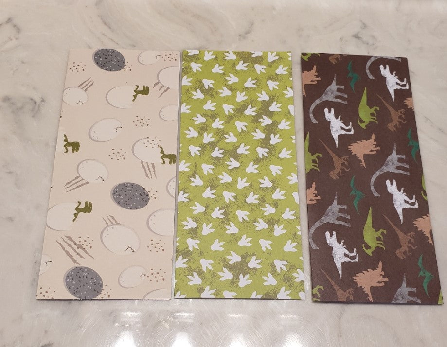 Laminated cash envelopes | set of 3| Children's Give Save Spend | Dinosaurs Green Large Prints | Dave Ramsey inspired