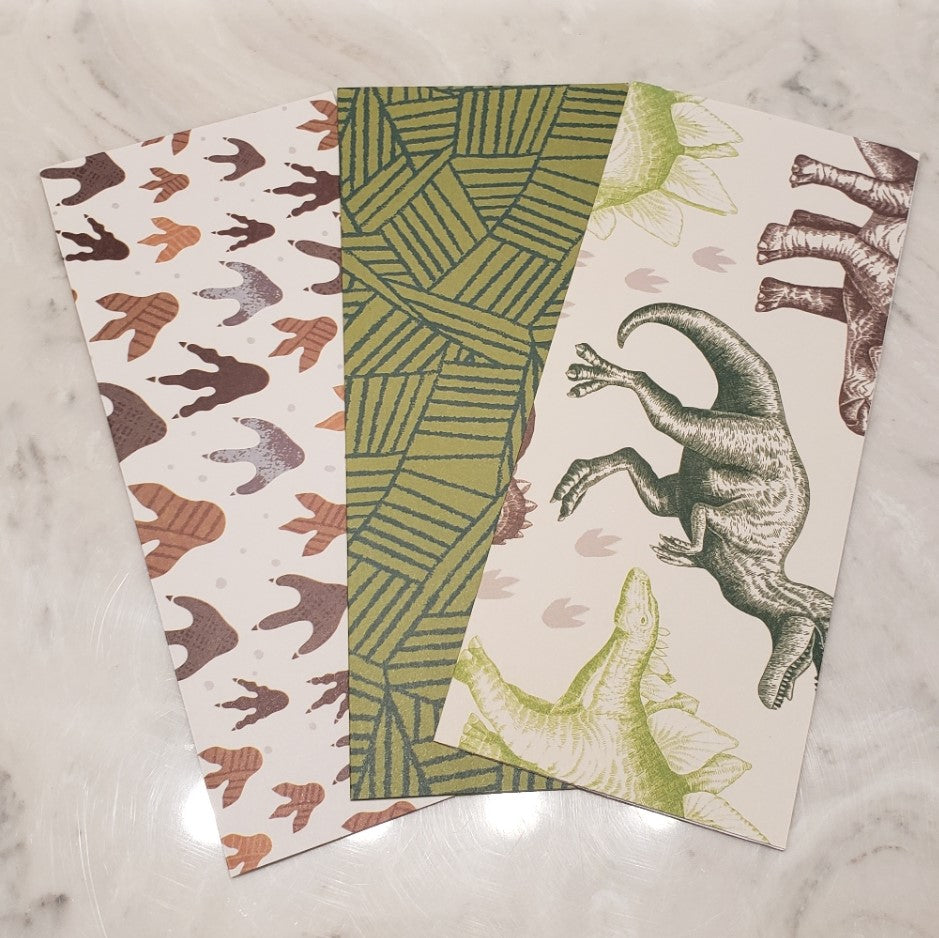 Laminated cash envelopes | set of 3| Children's Give Save Spend | Dinosaurs Green Large Prints | Dave Ramsey inspired