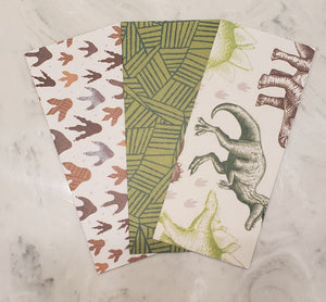 Laminated cash envelopes | set of 3| Children's Give Save Spend | Dinosaurs Green Large Prints | Dave Ramsey inspired