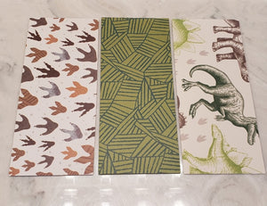 Laminated cash envelopes | set of 3| Children's Give Save Spend | Dinosaurs Green Large Prints | Dave Ramsey inspired