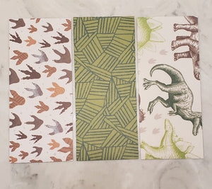 Laminated cash envelopes | set of 3| Children's Give Save Spend | Dinosaurs Green Large Prints | Dave Ramsey inspired