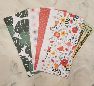 Laminated cash envelopes | set of 5| Fab & Fearless Floral | Dave Ramsey inspired