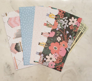 Laminated cash envelopes | set of 5| Fab & Fearless Floral & Friends | Dave Ramsey inspired