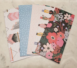 Laminated cash envelopes | set of 5| Fab & Fearless Floral & Friends | Dave Ramsey inspired