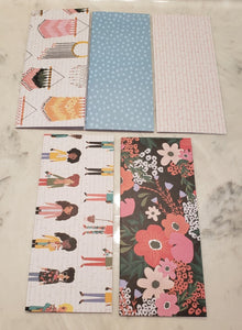 Laminated cash envelopes | set of 5| Fab & Fearless Floral & Friends | Dave Ramsey inspired
