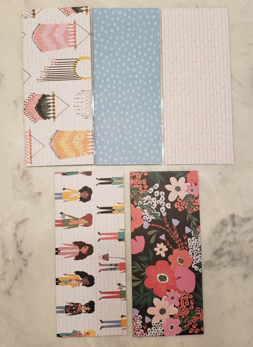 Laminated cash envelopes | set of 5| Fab & Fearless Floral & Friends | Dave Ramsey inspired