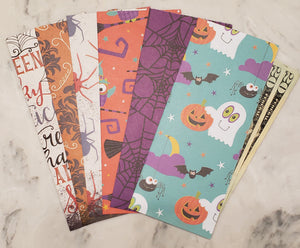 Laminated cash envelopes | set of 6| Halloween | Dave Ramsey inspired