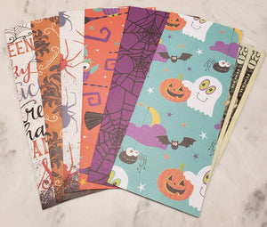 Laminated cash envelopes | set of 6| Halloween | Dave Ramsey inspired
