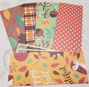 Laminated cash envelopes | set of 5| Happy Fall Ya'll | Dave Ramsey inspired