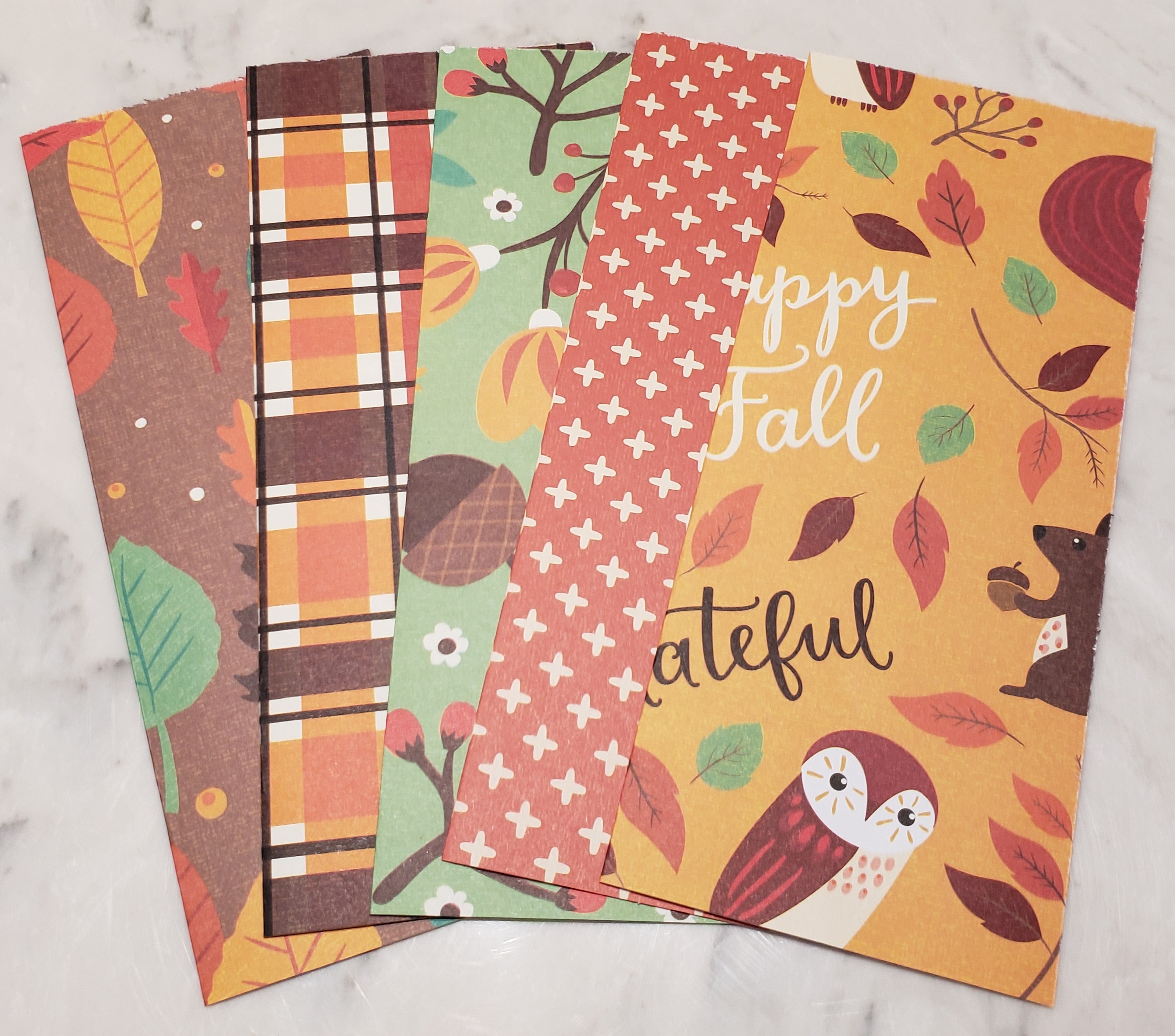 Laminated cash envelopes | set of 5| Happy Fall Ya'll | Dave Ramsey inspired