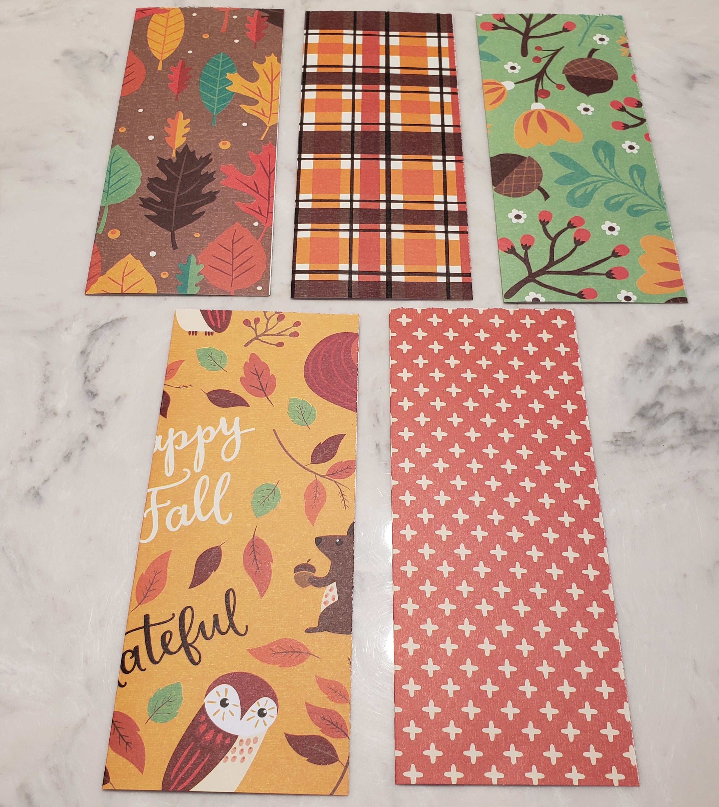 Laminated cash envelopes | set of 5| Happy Fall Ya'll | Dave Ramsey inspired