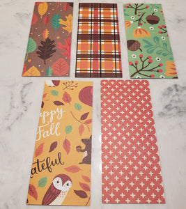Laminated cash envelopes | set of 5| Happy Fall Ya'll | Dave Ramsey inspired