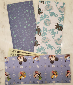 Laminated cash envelopes | set of 3| Children's Give Save Spend | Mickey Mouse Blue  | Dave Ramsey inspired