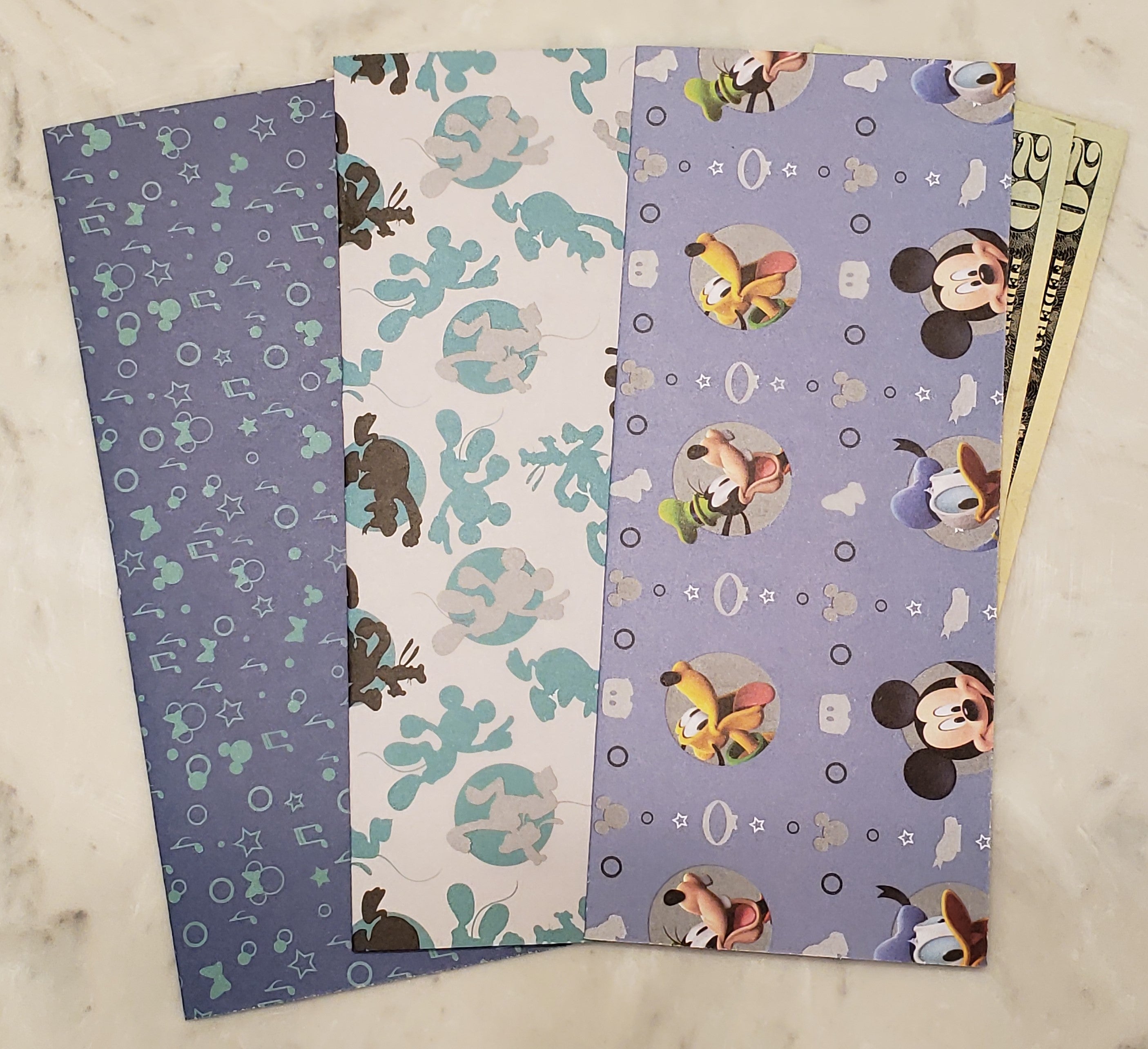 Laminated cash envelopes | set of 3| Children's Give Save Spend | Mickey Mouse Blue  | Dave Ramsey inspired