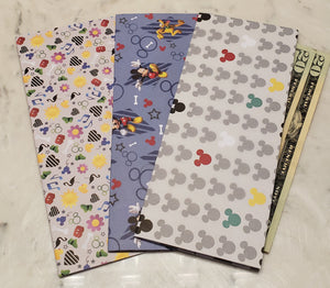 Laminated cash envelopes | set of 3| Children's Give Save Spend | Mickey Mouse Gray  | Dave Ramsey inspired
