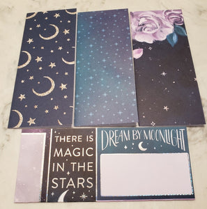 Laminated cash envelopes | set of 10 | Moon Flower Magic Dream by Moonlight | Dave Ramsey inspired