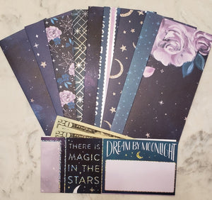 Laminated cash envelopes | set of 10 | Moon Flower Magic Dream by Moonlight | Dave Ramsey inspired