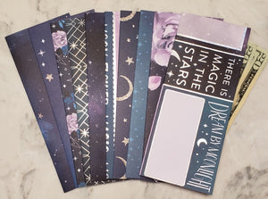 Laminated cash envelopes | set of 10 | Moon Flower Magic Dream by Moonlight | Dave Ramsey inspired