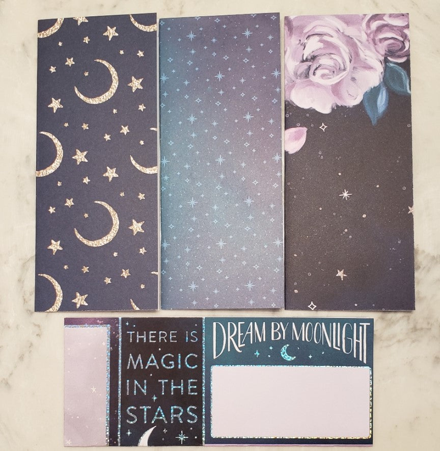 Laminated cash envelopes | set of 10 | Moon Flower Magic Dream by Moonlight | Dave Ramsey inspired