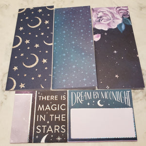 Laminated cash envelopes | set of 10 | Moon Flower Magic Dream by Moonlight | Dave Ramsey inspired