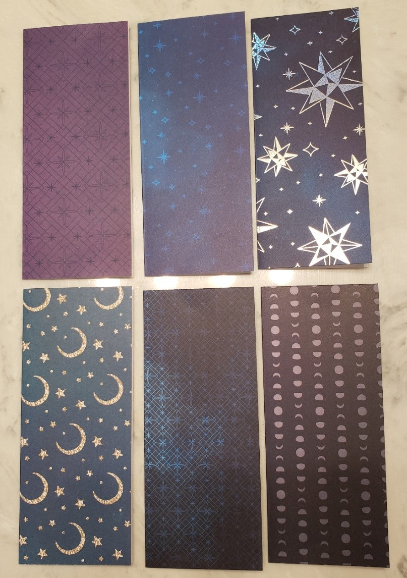 Laminated cash envelopes | set of 10 | Moon Flower Magic Moon | Dave Ramsey inspired