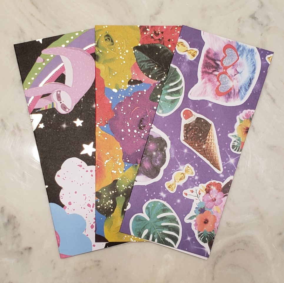 Laminated cash envelopes | set of 3| Children's Give Save Spend | Rainbows & Animals Cats Dogs & Sloth  | Dave Ramsey inspired