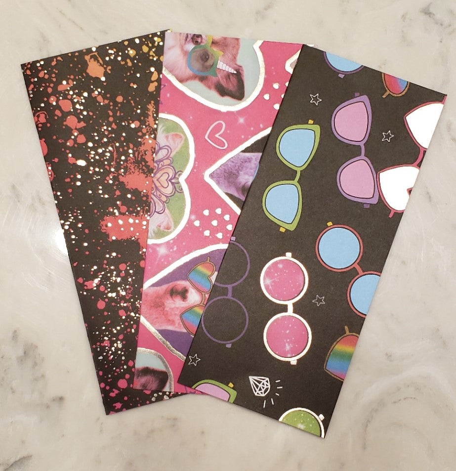 Laminated cash envelopes | set of 3| Children's Give Save Spend | Rainbows & Animals Llama with Sunglasses  | Dave Ramsey inspired