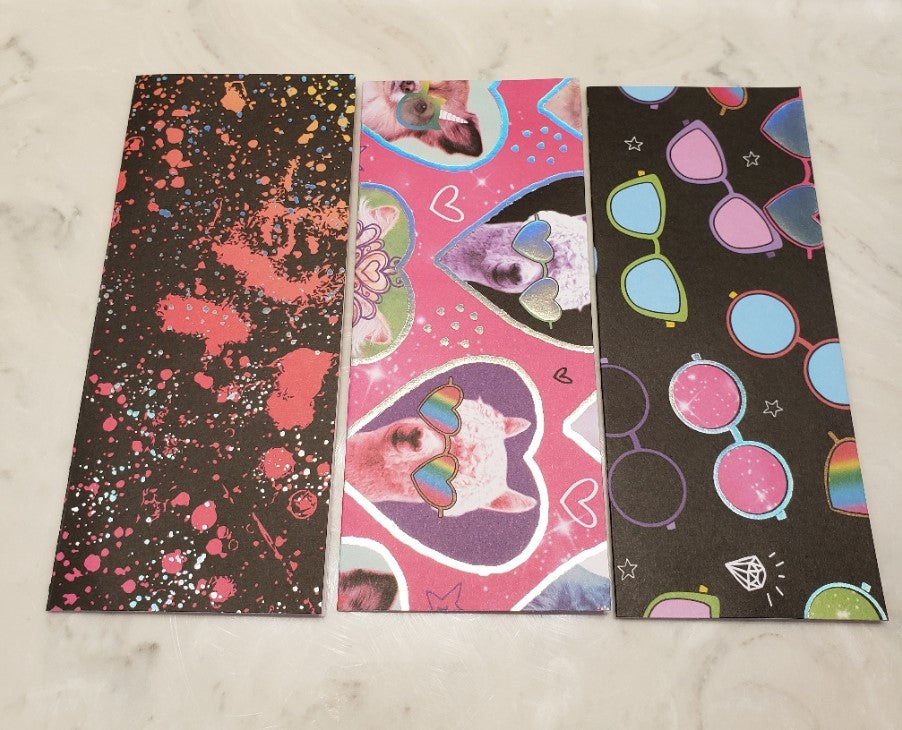 Laminated cash envelopes | set of 3| Children's Give Save Spend | Rainbows & Animals Llama with Sunglasses  | Dave Ramsey inspired