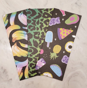 Laminated cash envelopes | set of 3| Children's Give Save Spend | Rainbows & Animals Food  | Dave Ramsey inspired