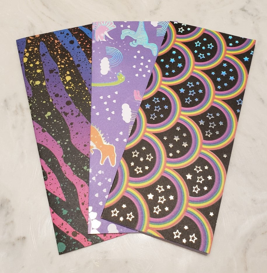 Laminated cash envelopes | set of 3| Children's Give Save Spend | Rainbows & Animals Dinosaurs  | Dave Ramsey inspired