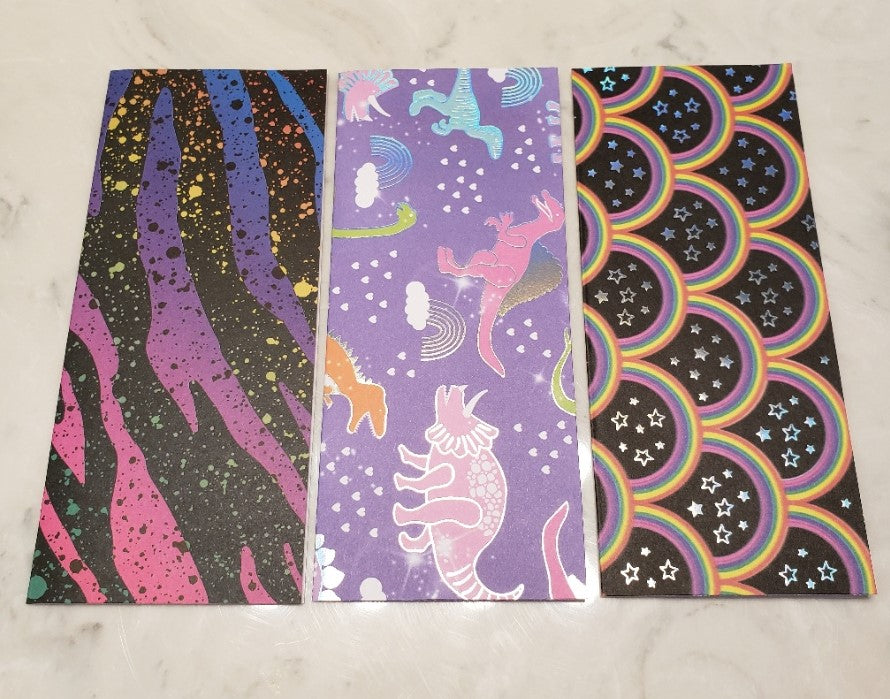 Laminated cash envelopes | set of 3| Children's Give Save Spend | Rainbows & Animals Dinosaurs  | Dave Ramsey inspired