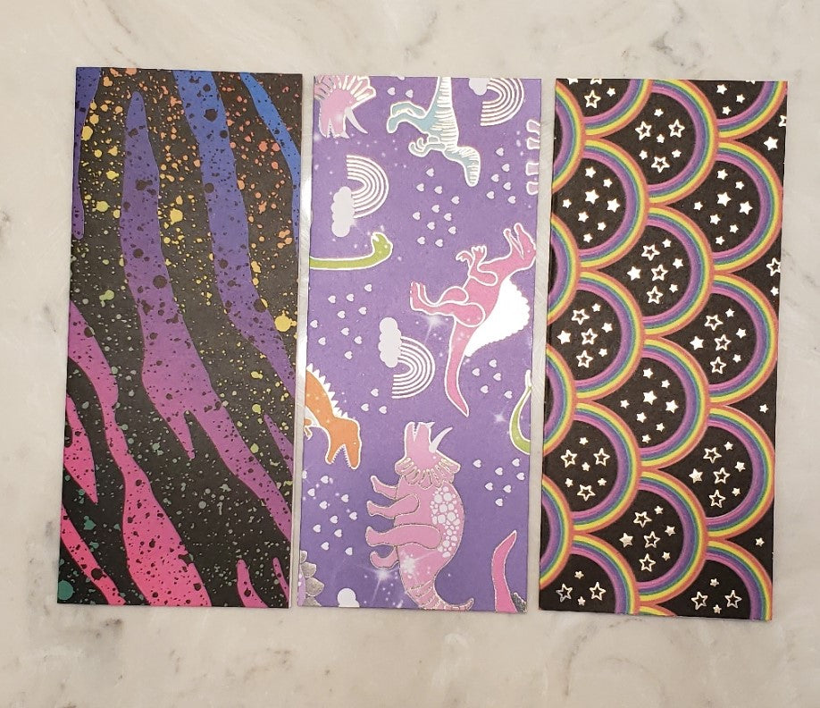 Laminated cash envelopes | set of 3| Children's Give Save Spend | Rainbows & Animals Dinosaurs  | Dave Ramsey inspired