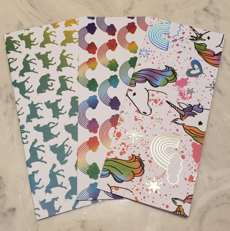 Laminated cash envelopes | set of 3| Children's Give Save Spend | Rainbows & Animals Unicorn  | Dave Ramsey inspired
