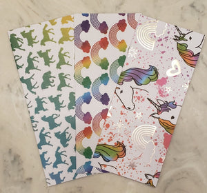 Laminated cash envelopes | set of 3| Children's Give Save Spend | Rainbows & Animals Unicorn  | Dave Ramsey inspired