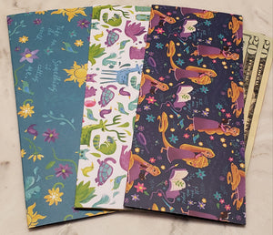 Laminated cash envelopes | set of 3| Children's Give Save Spend | Tangled Blue  | Dave Ramsey inspired