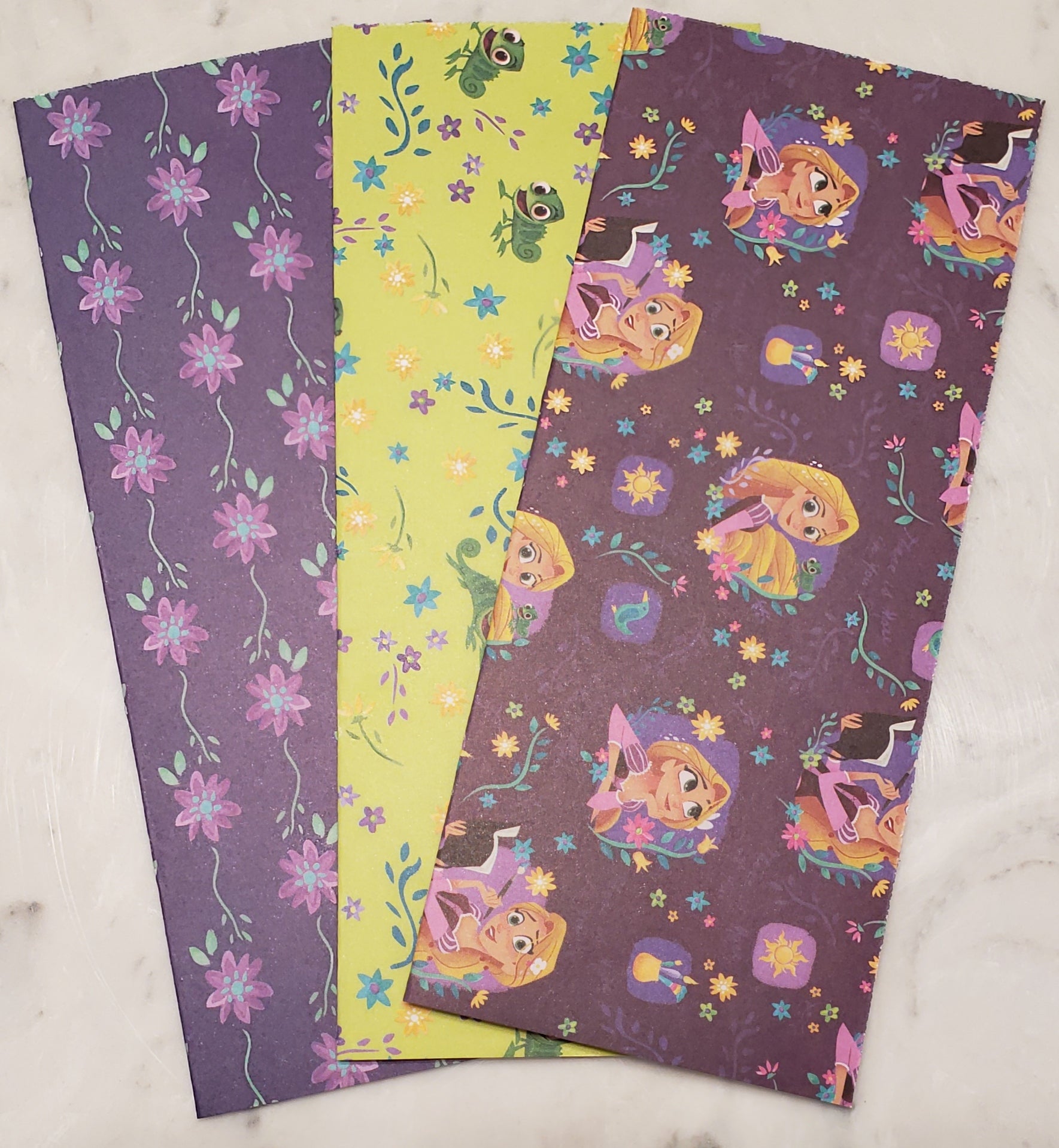 Laminated cash envelopes | set of 3| Children's Give Save Spend | Tangled Purple  | Dave Ramsey inspired